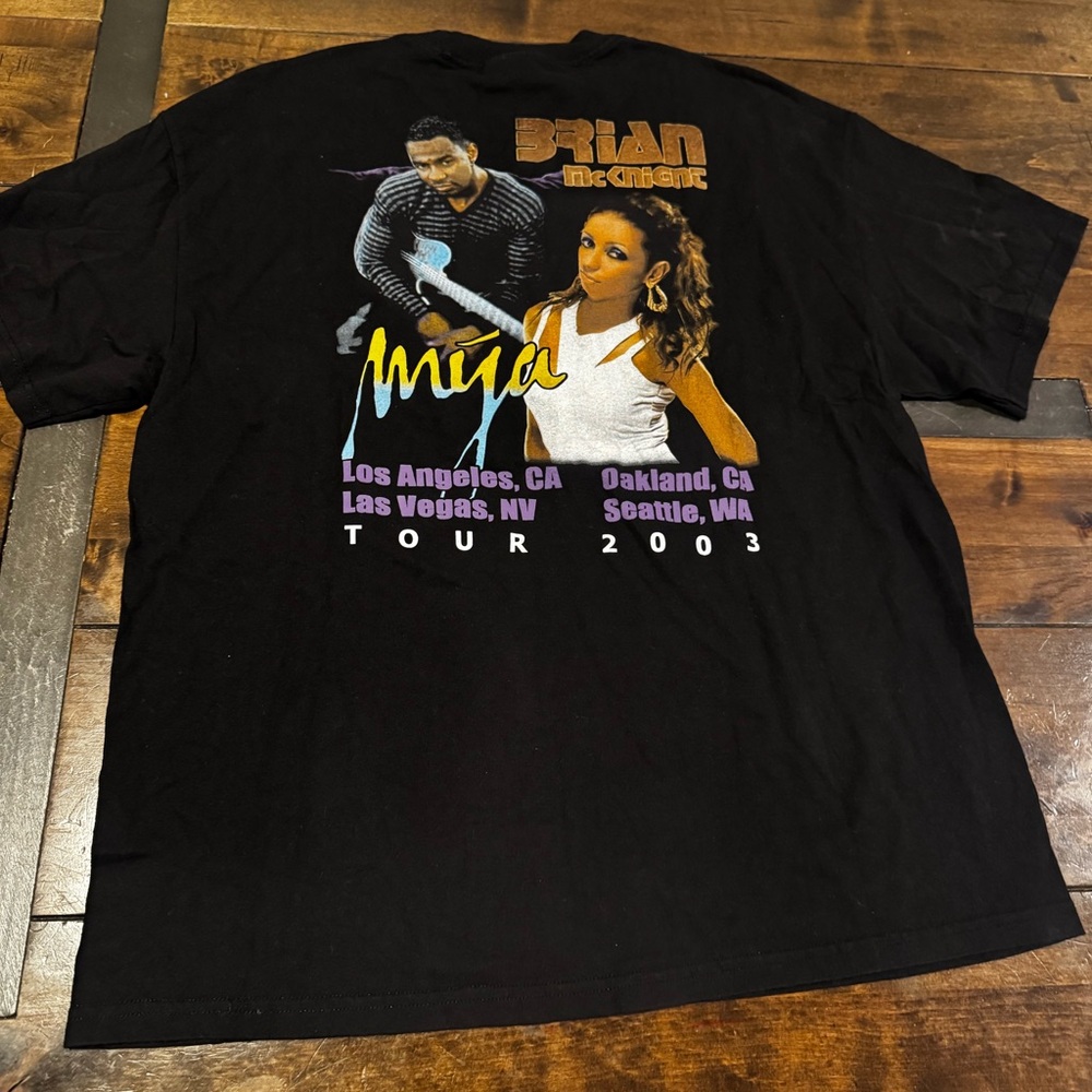 BRIAN MCKNIGHT TOUR T SHIRT MYA 2003 RARE SZ Xl CONCERT LA OAKLAND Y2K MUSIC - Picture 6 of 6